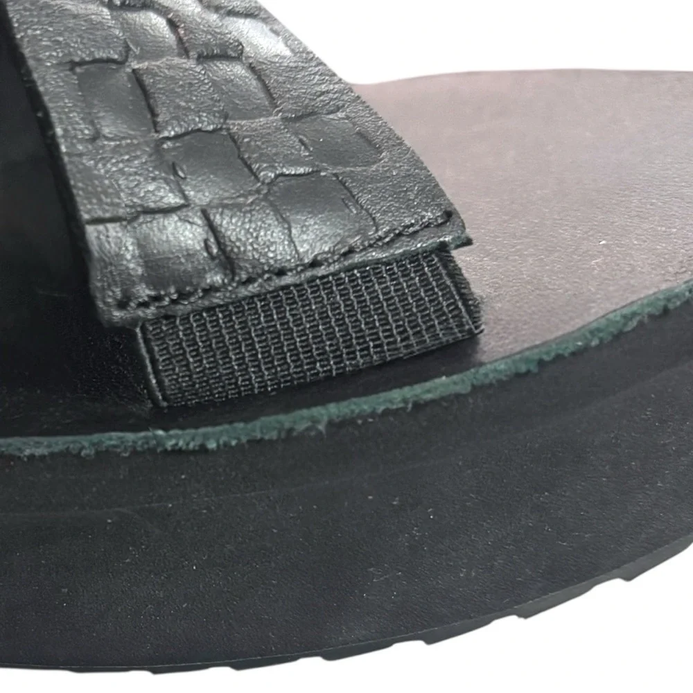 Vans Karina Rozunko UltraCush Mega Platform Leather Cross Strap Sandals 9